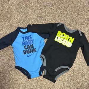 Nike Baby Bodysuits - Blue and Black 6 months